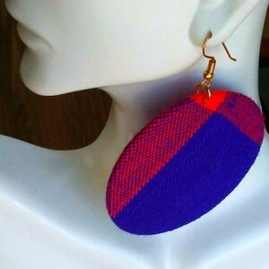 African Maasai fabric earrings